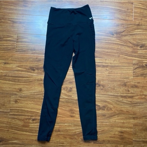 Pink Victoria's Secret Yoga Womens Black Soft High Waist Cutout Leggings Size XS - Picture 2 of 16